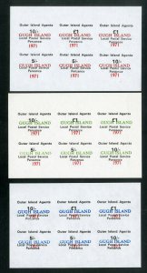 Gugh Island local Stamps Lot of 9 sheets NH 3 different sets scarce 