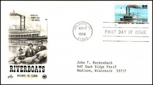 US 3091-3095 Riverboats PCS Artcraft Variety Set of Three Typed FDCs