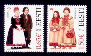 Estonia Sc# 811-2 MNH Folk Costumes 2016