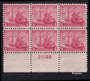 BOBPLATES US #736 Ark and Dove Bottom Plate Block 21198 F-VF MNH SCV=$9.5