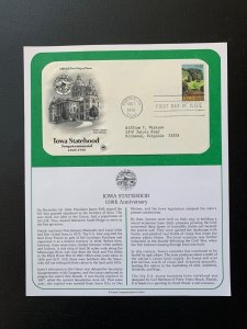 US FDC Stamp Scott# 3088 Iowa Statehood 1996