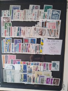 collection on pages Sweden 1980s MNH CV $175