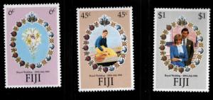 FIJI Scott 442-444 MH* Royal Wedding Issue 1981