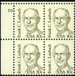 1984 Frank C. Laubach Plate Block of 4 30c Postage Stamps, Sc# 1864, MNH, OG