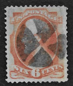 1879  #186 used, nicely centered, sound but for some blunt perfs, Cat Val $22.50