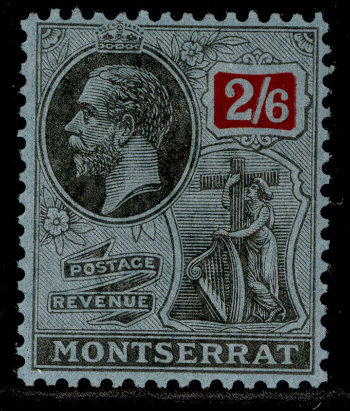 MONTSERRAT GV SG80, 2s 6d black & red/blue, M MINT. Cat £12.