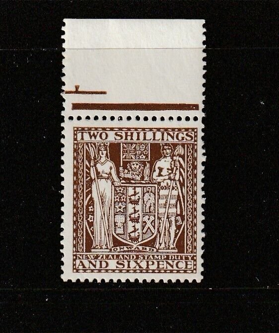 New Zealand 1931/40 2/6 Deep Brown UM/MNH Marginal SG F147 