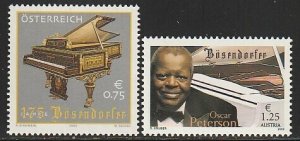 2003 Austria - Sc 1940-1 - MNH VF - 2 single - Oscar Peterson