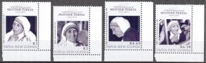 Papua New Guinea 2010 Mother Teresa set of 4 MNH