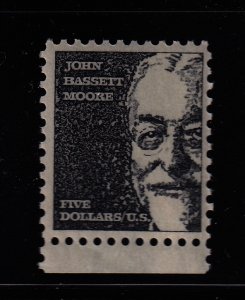 1973 John Bassett Moore Sc 1295 $5 black, untagged MNH single stamp (M