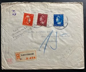 1940 The Hague Netherlands Censored wax Seal Cover To Lisbon Portugal