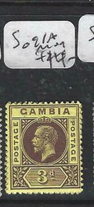 GAMBIA  (P0607B)  KGV  3D      SG 91A     MOG 