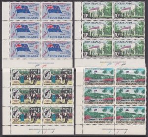 COOK IS 1965 Self Govt set plate blocks of 6 MNH...........................A5188