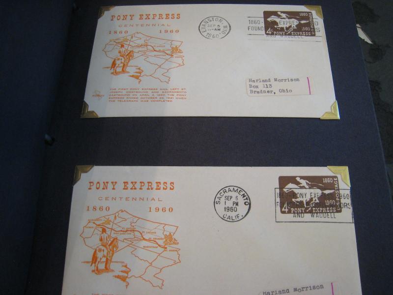 U.S.  PONY EXPRESS CENTENNIAL (1960)  THEME COVERS