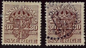 Sweden SC O37 Mint & Used F-VF hr..a Bargain!