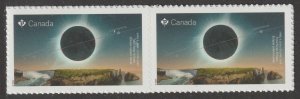 Canada 3418 Total Solar Eclipse P horz pair MNH 2024