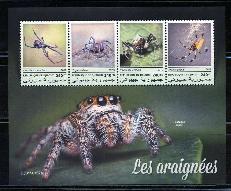 DJIBOUTI  2019  SPIDERS SHEET MINT NH