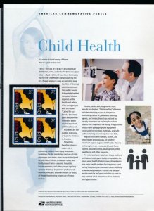 USPS 2005 COMMEMORATIVE PANEL #3938 37c CHILD HEALTH