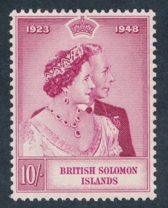 SOLOMON ISLANDS 83 MINT LH KGVI 1948 SILVER WEDDING