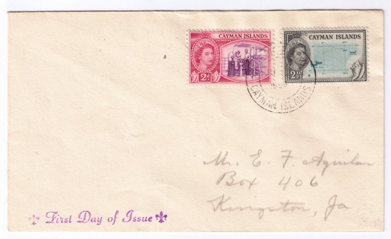 CAYMAN ISLANDS - FDC - QEII - 1953