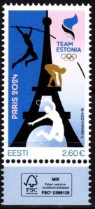 ESTONIA 2024-13 SPORTS: Summer Olympic Games. FSC Margin, MNH