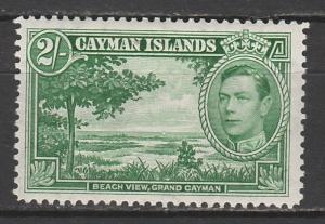 CAYMAN ISLANDS 1938 KGVI BEACH VIEW 2/- PERF 12.5