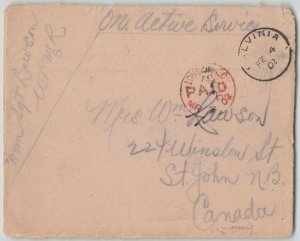 Canada 1902 Cape Colony Western Province Mounted Rifles Boer War Cover & Letter