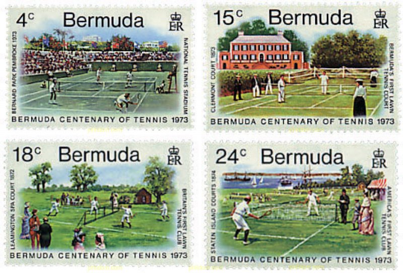 47998 MNH BERMUDAS 1973 CENTENARIO DEL TENIS EN LAS BERMUDAS