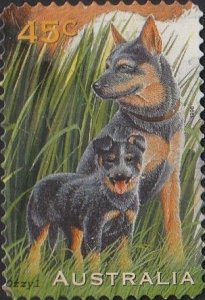 Australia #1564 1996 45c Blue Heeler Dogs  USED-VF-NH.
