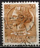 Italy 1960; Sc. # 785; Used Wmk. 303, Large Single Stamp