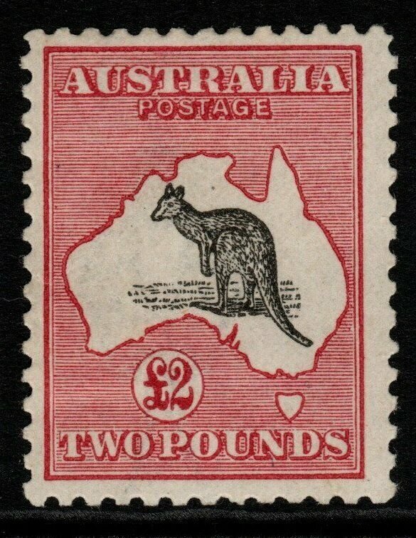 AUSTRALIA SG45 1919 £2 BLACK & ROSE MTD MINT