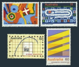 Australia 602-605,MNH.Michel 564-567. Education 1974.Schools,Science,Advanced.