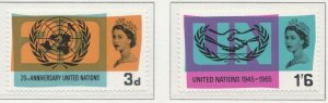 1965 GREAT BRITAIN U.N.O.  International Cooperation Year MNH** Set A28P46F30328-