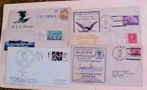 US   6 DIFF. NAVY COVERS