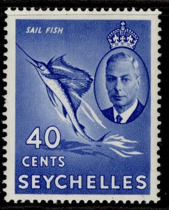 SEYCHELLES GVI SG165, 40c ultramarine, M MINT.