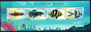 Indonesia 2021 Fishes Mint MNH Miniature Sheet