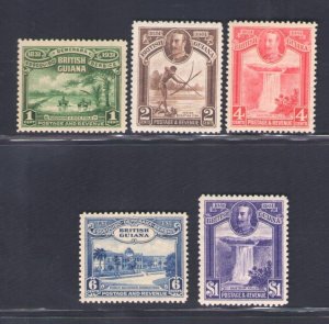 1931 British Guiana - Stanley Gibbons n. 283/87 - MH*