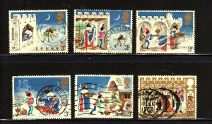 GREAT BRITAIN #709-714 1973 CHRISTMAS F-VF USED h