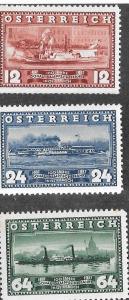 Austria  #382-384  Complete Set (MLH) CV $3.30