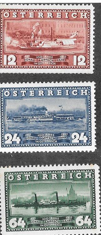 Austria  #382-384  Complete Set (MLH) CV $3.30