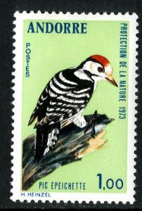 FR ANDORRA  230 MNH SCV $2.75 BIN $1.50 BIRDS