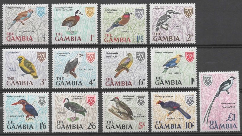 Gambia - Scott # 215-27 F-VF MNH