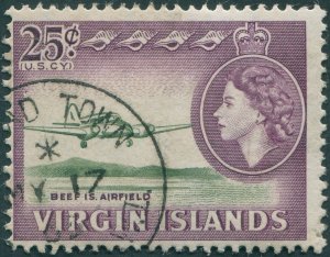 British Virgin Islands 1964 25c green & purple SG188 used