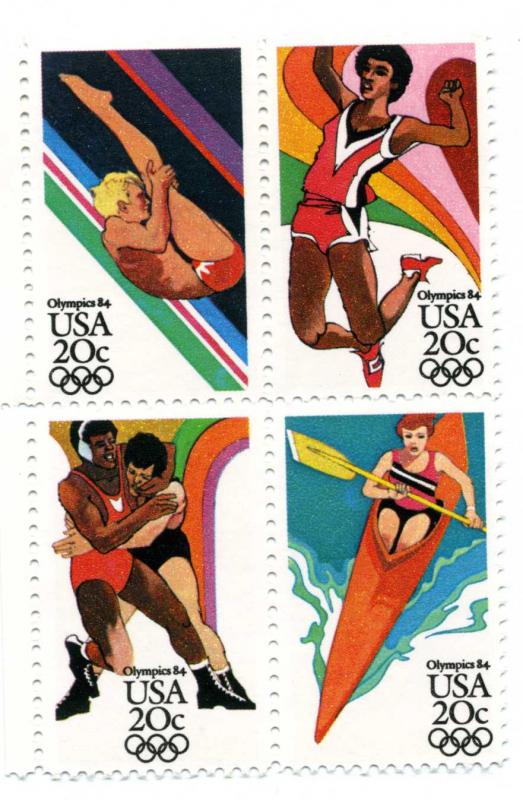 U.S #2082 - 2085 Olympics Block of 4 mnh