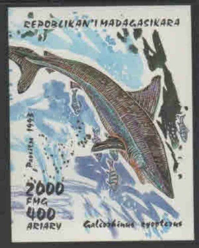 MALAGASY #1287 1993 SHARKS MINT VF NH O.G S/S aa