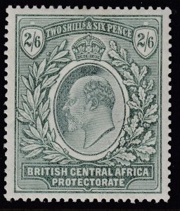 SG 63 British Central Africa 1903-04. 2/6 grey-green & green. Very lightly...