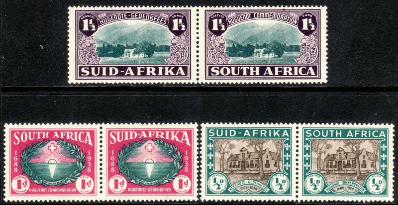 1939 South Africa semi postal complete set Sc# B9 / B11 MNH CV $53.50