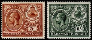 Bahamas Scott 68-69 (1920) Mint H F-VF, CV $26.00 M