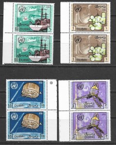 Dubai 121-4 MNH WHO set cpl.  x 5 sets, vf 2022 CV $ 20.25