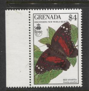 Grenada-Scott 1817 - Butterfly Issue-1990- MNH - Single $4.00c Stamp